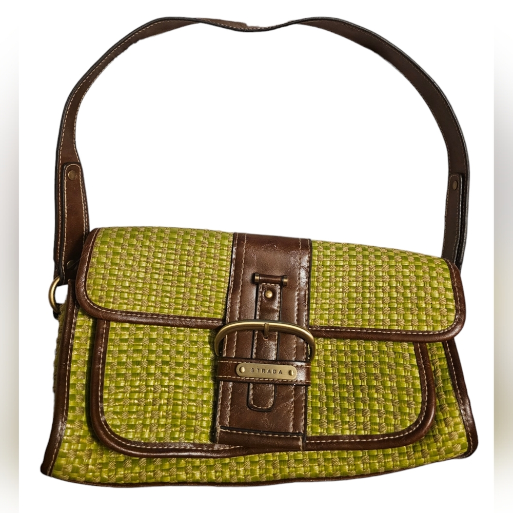 Strada Woven Jute Shoulder Bag EUC